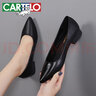卡帝樂鱷魚 CARTELO 職業(yè)尖頭工作鞋低跟通勤女單鞋 KDO-A335-99 黑色 35  曬單實拍圖