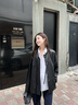 LETRANS元一 反之銀河 超薄輕涂綿羊皮衣外套女2023新款真皮皮衣 黑色 M 曬單實(shí)拍圖