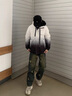 安初夏青少年學(xué)生白鴨絨羽絨服男士休閑套裝冬季潮牌防寒衣服男裝外套 黑色三件套【羽絨服外套+中領(lǐng)毛 XL  175 適合120-135斤 曬單實(shí)拍圖