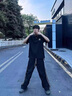 MCOMKER官方潮牌短袖套裝男女款美式休閑寬松純棉T恤短褲兩件套情侶套裝 白色短袖+卡其短褲（NE207） XL（建議150-170斤） 曬單實(shí)拍圖