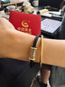 中國(guó)黃金（CHINA GOLD）饕餮圖騰手鏈男生刺青手飾足金轉(zhuǎn)運(yùn)珠手繩七夕情人節(jié)禮物送老公 饕餮轉(zhuǎn)運(yùn)珠手鏈【黑繩】約1.8g 曬單實(shí)拍圖