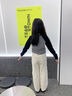 小豬彼特女童闊腿褲2025新款兒童秋季白色牛仔褲女大童秋冬款直筒褲子秋裝 13143米白 120 cm 曬單實(shí)拍圖
