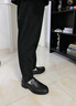Bata商務(wù)鞋男2025春商場(chǎng)新款英倫羊皮通勤一腳蹬樂(lè )福鞋Z8392AM5 棕色 41 曬單實(shí)拍圖
