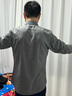 雅戈?duì)枴究蓹C(jī)洗羊毛】襯衫男長(zhǎng)袖秋季抗皺去磷工藝保暖舒適襯衣商務(wù)休閑 淺灰 40 曬單實(shí)拍圖