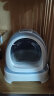美卡 机器猫全封闭式猫砂盆家用猫咪成品大号防外溅猫厕所猫咪-亚银灰 实拍图