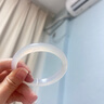 中國黃金（CHINA GOLD）玉髓手鐲冰種玉鐲子月光瑪瑙女香檳色送禮物女友送人送禮 58mm 玉髓手鐲 曬單實(shí)拍圖