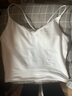 tutuanna夏季內(nèi)衣文胸女 帶胸墊可外穿純色美背透氣吊帶內(nèi)衣女 24193037 白色 U背交叉 L 曬單實拍圖