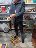 皮爾卡丹（pierre cardin）加厚千鳥(niǎo)格子短款加絨毛呢夾克男士秋冬季中年商務(wù)爸爸男裝外套 灰色 厚款 常規 2XL + 建議體重135-148 曬單實(shí)拍圖