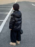 G.DUCKKIDS黑色金兒童羽絨服男女童長(cháng)款寶寶加厚防風(fēng)保暖中大童冬裝過(guò)膝外套 黑金短款 寬松身高+10拍 150 建議身高140-150cm年齡9-10歲 曬單實(shí)拍圖