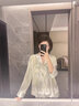 TFZF高端真絲睡衣女春秋長(cháng)袖送女友七夕禮物夏季桑蠶絲家居服禮盒套裝 流光綠【長(cháng)袖長(cháng)褲】禮盒裝 M 曬單實(shí)拍圖
