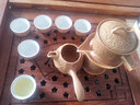 億凱鑫茶具套裝家用創(chuàng  )意半自動(dòng)懶人泡茶神器整套陶瓷功夫茶杯茶壺竹茶盤(pán) 時(shí)來(lái)運轉棕色（自動(dòng)茶具 曬單實(shí)拍圖