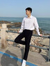 九牧王男裝長(zhǎng)袖襯衫2025春季新款舒適百搭休閑透氣方領(lǐng)內(nèi)搭襯衫上衣 白色+修身版+TC3DV40217 50 175/96A 曬單實(shí)拍圖