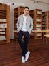 Tommy Hilfiger【棒球領開衫】秋冬季男裝商務休閑通勤拼色袖口針織外套78J4973 曬單實拍圖