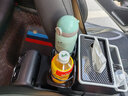 車(chē)載收納盒皮革多功能紙巾盒水杯架二合一通用型扶手箱收納抽紙盒 奢華皮革【黑色】分區+質(zhì)感走線(xiàn) 曬單實(shí)拍圖