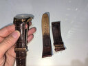 積優(yōu)（JEAYOU）真皮表帶男適用浪琴歐米茄積家萬(wàn)國天梭力洛克西鐵城飛亞達天王海鷗阿瑪尼牛皮表帶女士 棕色棕線(xiàn) 表耳22mm，表扣20mm 不配扣 曬單實(shí)拍圖