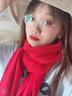 CHANEELR & KARITH圍巾2025新款女冬季保暖大披肩女外搭圍脖披風(fēng)生日禮物送女生女友 酒紅 200*70cm 曬單實(shí)拍圖
