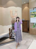 顏域優(yōu)雅通勤套裝女裝2024新款秋季連衣裙針織衫兩件套一整套穿搭 紫色 L/40 曬單實(shí)拍圖