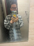 森馬（Semir）長(cháng)袖襯衫男純棉法蘭絨格子外套秋季情侶裝寬松經(jīng)典百搭上衣潮 綠白色調00441 M 曬單實(shí)拍圖