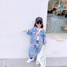 G.DUCKKIDS童裝女童套裝春秋季2024新款兒童牛仔套裝小女孩外套褲子兩件套 藍(lán)色 100 適合身高90-100cm年齡3-4歲左 曬單實(shí)拍圖