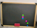 御杰黑板家用寫字板兒童黑板繪畫工具男孩女孩禮物小黑板實木便攜式 30cmx40cm（雙面磁性） 曬單實拍圖