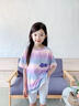 優(yōu)優(yōu)1點(diǎn)（Yoyo one）女童短袖套裝夏季薄款兒童2025新款速干運(yùn)動(dòng)服童裝兩件套夏裝10歲 9852上衣+18442紫色褲子 140 曬單實(shí)拍圖