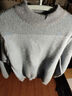 真維斯（Jeanswest）毛衣男2025秋冬季加絨加厚新款半高領(lǐng)毛線衣青少年保暖上衣打底衫 20736/6244灰色 L 曬單實拍圖