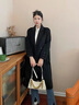 GARNUO雙面羊毛大衣女中長(cháng)款2025秋冬季新款小個(gè)子西裝黑色加厚毛呢外套 黑色 M【101-115斤】 曬單實(shí)拍圖