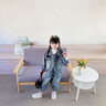 迪士尼女童牛仔套裝2025春秋裝新款洋氣兒童夾克上衣外套中小大童兩件套 B222牛仔工裝套裝-圖片色 110 曬單實(shí)拍圖