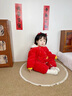 AWZ蛇年羽絨服嬰兒拜年服過年喜慶衣服冬裝加絨加厚連體衣棉服棉襖秋 紅色祥瑞醒獅 均碼 66碼 曬單實拍圖