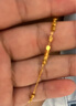 中國黃金（CHINA GOLD）黃金項(xiàng)鏈女足金小方糖套鏈蹦迪珠鎖骨鏈送女朋友送老婆生日禮物 約3.06g_小方糖 曬單實(shí)拍圖