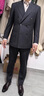 Guillaume de Mons澳嘉羊毛西服套裝男士雙排扣新郎結婚禮服三件套西裝商務(wù)正裝男 深灰隱條雙排扣【上衣+褲子】 46 【 西褲尺碼請備注】 曬單實(shí)拍圖