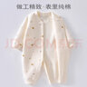 婧麒（JOYNCLEON）新生嬰兒衣服秋冬款連體衣寶寶加厚保暖夾棉哈衣夾棉外穿套裝 叢林蝸牛保暖連體衣 59cm 曬單實(shí)拍圖