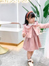 G.DUCKKIDS小黃鴨童裝女童秋裝套裝兒童衣服女孩春秋季洋氣格子背心公主裙兩 淺粉色 100 建議2~3歲【 90-100cm】cm 曬單實(shí)拍圖