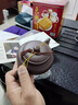 洛湘宜興紫砂壺純手工家用扁腹泡茶壺名家原礦紫朱泥精品茶器會(huì)客禮品 紫朱泥扁腹壺220cc 曬單實(shí)拍圖
