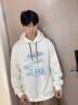 GENIOLAMODE青少年衛(wèi)衣春秋款連帽衫男生潮流油畫風帶帽外套重磅美式長袖上衣 白色(油畫藍調(diào)) L (175) 曬單實拍圖