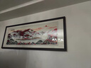 唯藝思佳 新中式蘇繡掛畫山水畫鴻運當頭客廳沙發(fā)背景墻書房辦公室裝飾畫 128*73厘米（實木框） 曬單實拍圖