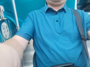 胖大潮大碼短袖男polo翻領(lǐng)寬松冰絲t恤夏裝肥佬速干衣加肥加大胖子體恤 霧綠色 5XL （適合200-215斤 左右） 曬單實(shí)拍圖