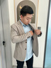 沙馳SATCHI男裝男士西服2024春夏新款泡泡紗抗皺耐穿商務(wù)正裝通勤西裝外套男 卡其 54 曬單實(shí)拍圖