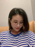 share talent復(fù)古橢圓形近視眼鏡框女小臉文藝超輕純鈦配高度數(shù)小框眼鏡架男 黑框 眼鏡框(免費配400度內(nèi)) 曬單實拍圖