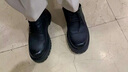 卡帝樂(lè)鱷魚（CARTELO）防滑大頭皮鞋男真皮春夏透氣薄款商務(wù)休閑涼鞋青年增高圓頭鞋厚底 黑色厚底鏤空【帥哥夏季款】 41 曬單實(shí)拍圖