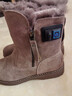 第之恩電暖鞋加熱鞋充電可行走電熱鞋發(fā)熱鞋棉鞋暖墊暖腳寶真皮雪地靴女953 駝色豪華款 37 曬單實(shí)拍圖