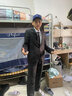 春秋季黑色西裝套裝伴郎服男西服兄弟團(tuán)衣服結(jié)婚禮服正裝高中大學(xué) (黑西裝+白襯衫+西褲+領(lǐng)帶) 2XL (136-150斤) 曬單實拍圖