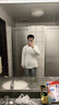 gxmy【四件套】開(kāi)衫衛衣男士套裝春秋季一套新款潮流休閑搭配衣服男裝 史迪仔白+長(cháng)白T+灰抽繩褲+項鏈 XL 【建議130斤以下 曬單實(shí)拍圖