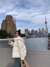 艾珠兒（Aizhuer）小個(gè)子棉服女冬季2025年韓系設計感羽絨棉衣短款棉襖外套秋冬款女 米白色 M 曬單實(shí)拍圖