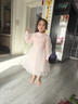 喜茸2-11歲小孩子冬天穿的秋冬裝新款女童時(shí)尚網(wǎng)紗泡泡袖公主裙兒童洋氣針織蓬蓬連衣裙 粉紅色(加絨加厚) 140 建議身高125CM-130CM 曬單實(shí)拍圖