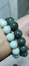 金玉蘭香（JIN YU LAN XIANG）緬甸翡翠a貨散珠子油青色冰種DIY項鏈手鏈圓珠手工編制玉石珠 精選13mm/顆 中色 翡翠散珠 曬單實(shí)拍圖