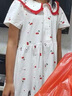 Classic Teddy精典泰迪女童連衣裙兒童裙子中小童裝純棉公主裙夏季 白色 140  曬單實(shí)拍圖