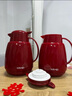 恩爾美（nRMEi）保溫壺結婚用陪嫁一對裝智能暖水壺大容量玻璃內膽保溫熱水瓶送禮 【婚慶普通款】熱戀紅1.5L一對裝 曬單實(shí)拍圖
