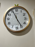 天王星（Telesonic）挂钟家用客厅钟表免打孔挂墙简约钟电子钟装饰石英钟 36cm 实拍图