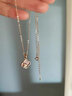 飾薇韓版s925小幸運四葉草項鏈高級感設計吊墜女走心禮物送女友閨蜜 小幸運四葉草項鏈*玫紅 曬單實(shí)拍圖